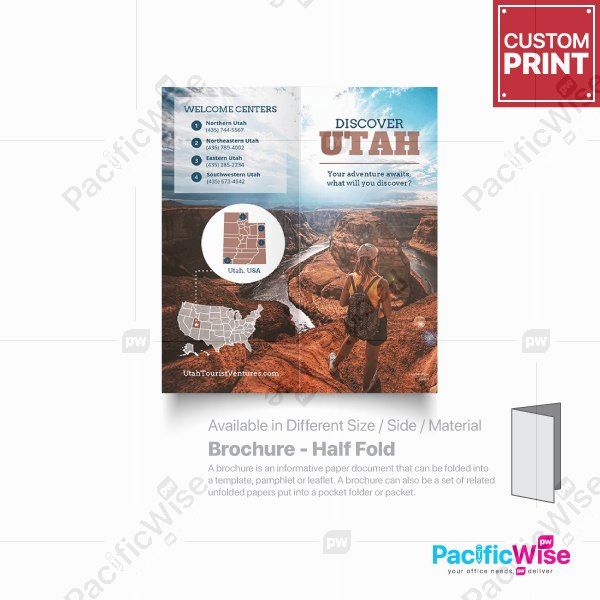 Customized Digital Printing Brochure (Half Fold)