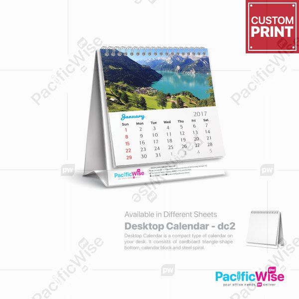 Customized Printing Mini Desktop Calendar (DC2 Soft Stand)