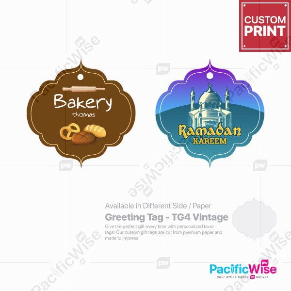 Customized Printing Greeting Tag (TG4-Vintage)