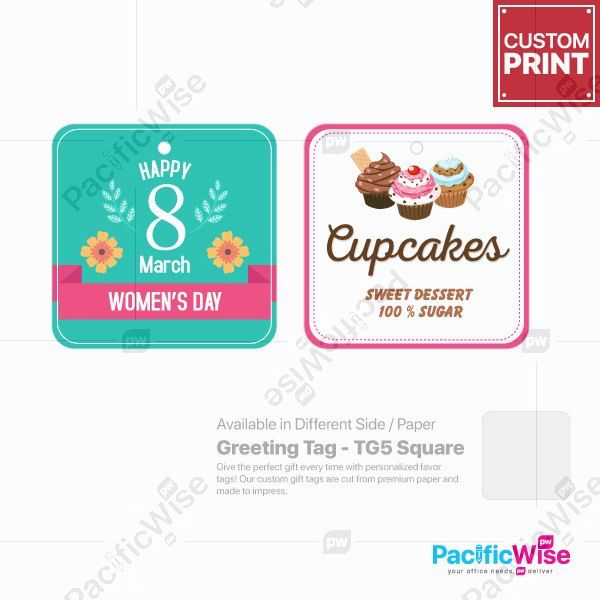 Customized Printing Greeting Tag (TG5-Square)
