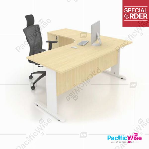 Office Table/Desk & Work Tables/M Series/MT1518F/Meja Office/Meja Kerja/Office Desk/L Shape (Left/Right)