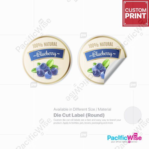 Customized Printing Die Cut Label (Round)