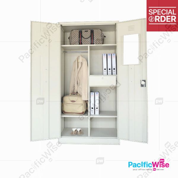 Office Cabinet/Full Height Wardrobe With Steel S198/Almari Pakaian Tinggi Penuh Dengan Keluli/Wardrobe/File Cabinet/Cupboard