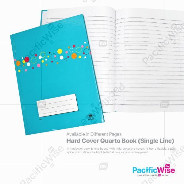 Quarto Hard Cover Book (Single Line)