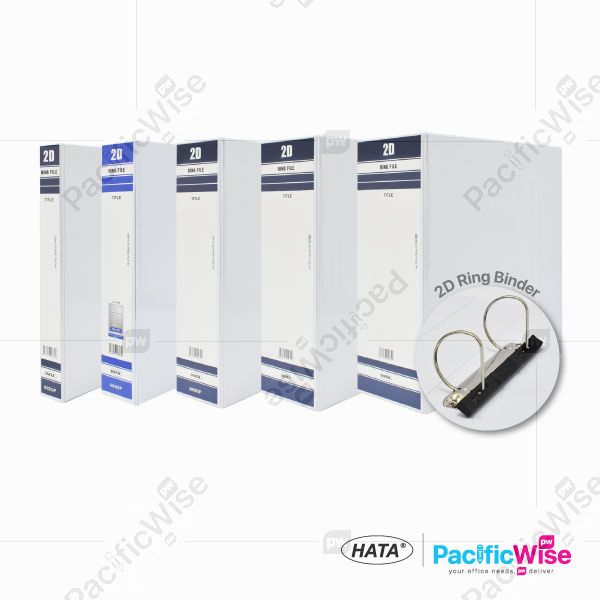 PVC Ring File/Hata/2D Ring Binder/Fail Cincin PVC/Hard Cover/File Filing/White Transparent Cover/File Organiser/A4 (Various Sizes)