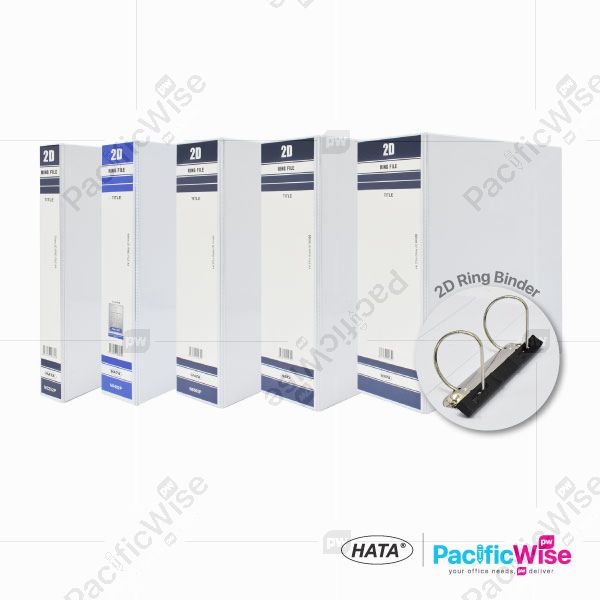 PVC Ring File/Hata/2D Ring Binder/Fail Cincin PVC/Hard Cover/File Filing/White Transparent Cover/File Organiser/A4 (Various Sizes)