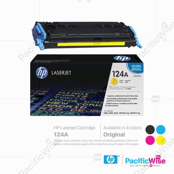 HP 124A LaserJet Toner Cartridge Q6000A ~ Q6003A (Original)