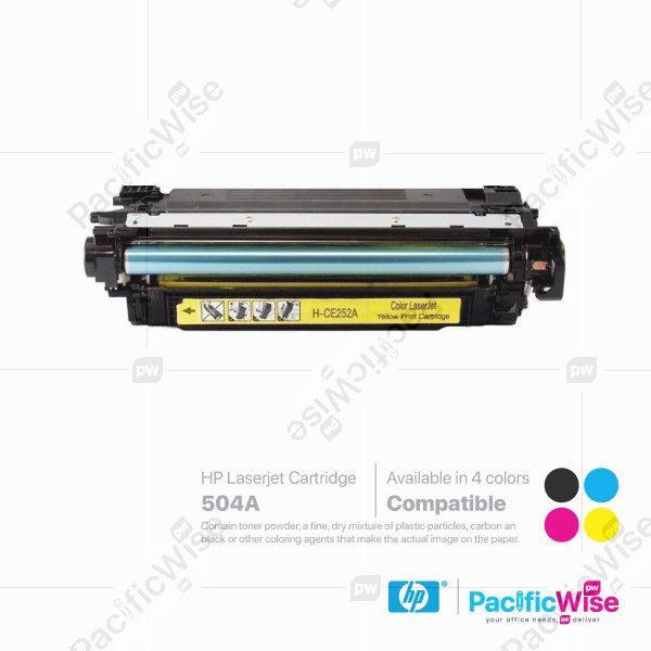 HP 504A LaserJet Toner Cartridge CE250A ~ CE253A (Compatible)