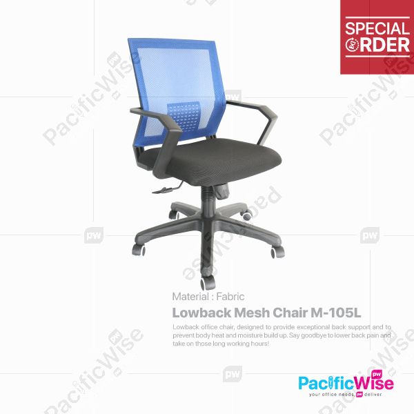 Lowback Mesh Chair/Kerusi Punggung Rendah/M-105L