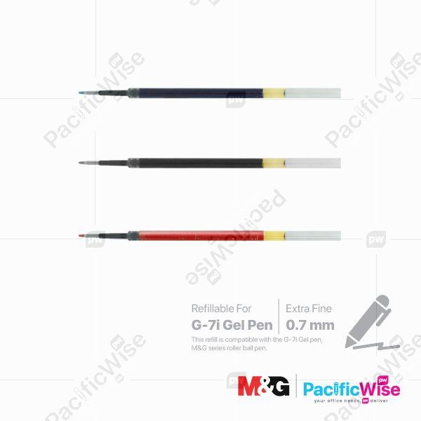 M&G/Gel Ink Refill/Isi Ulang Tinta Gel/Writing Pen/G-7i/0.7mm
