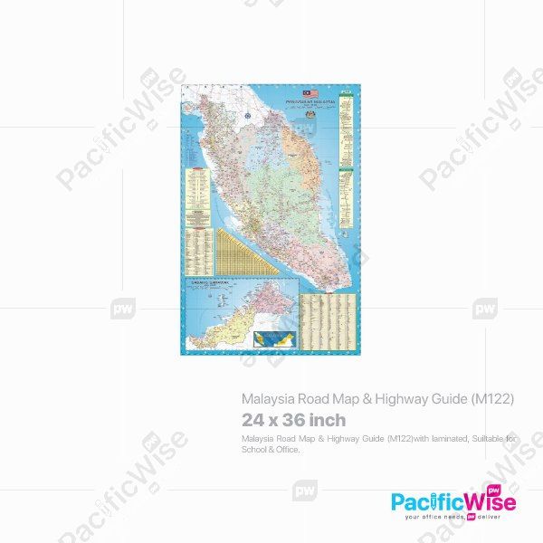 Malaysia Road Map & Highway  Guide (M122)