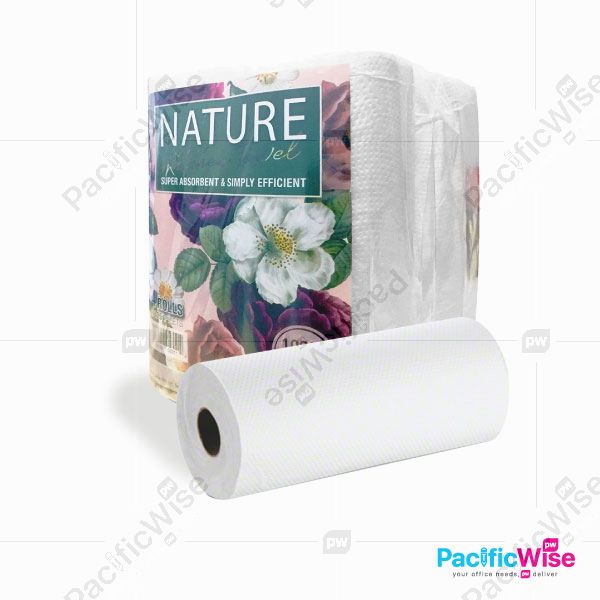 Kitchen Towel/Nature/Gulungan Dapur/Kitchen Roll/Tuala Dapur/Tissue/1 Ply (4 Rolls)