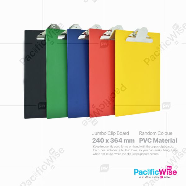 PVC Clip Board (Jumbo Clip)-F4