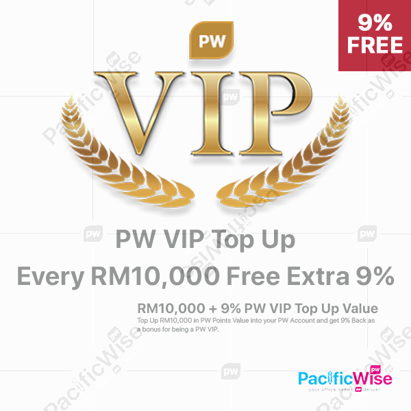 PW VIP Top Up Value (FREE Additional 9%)