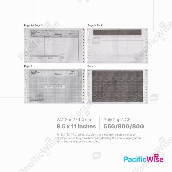 Ready Made Design2 Payslip Mailer/Payslip Advice/Mailer Payslip 2 Up 9.5
