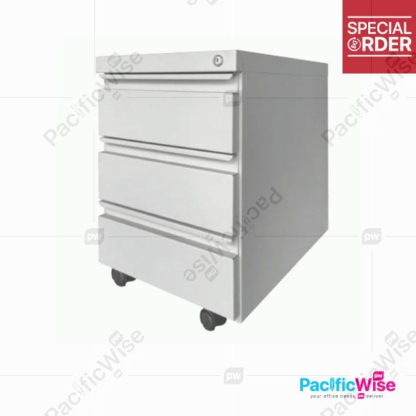 Office Drawer/Steel Mobile Pedestal S181/Alas Mudah Alih Keluli/Half Height Multiple Locker/3 Drawer