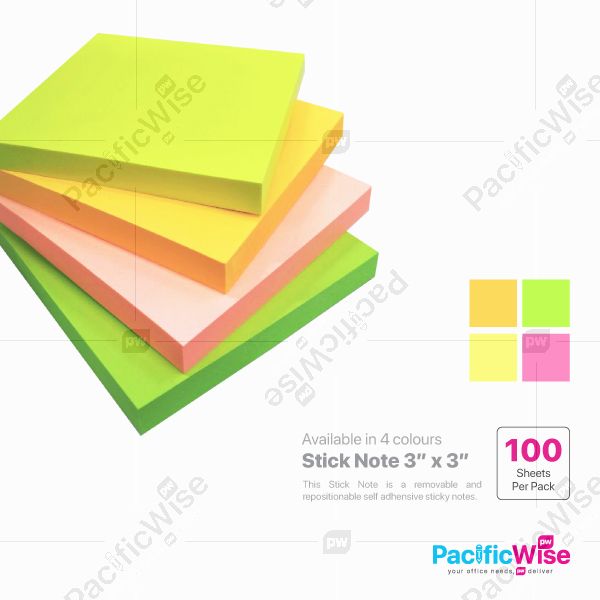 Stick Note 3X3 (Cyber Colour)