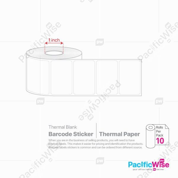 Blank Barcode Sticker Thermal Paper (10rolls)
