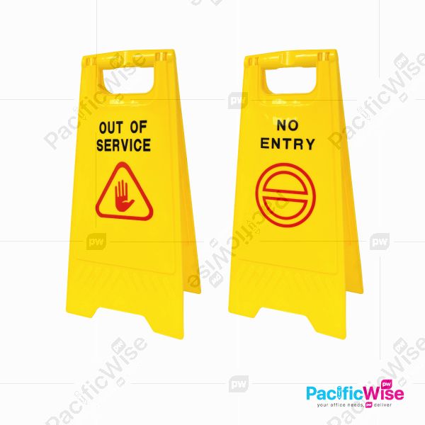 Floor Signage/Papan Tanda Lantai Kuning/Dual Lingual Sign Floor Signage/Yellow Signage (2 Designs)