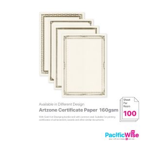 Artzone/Certificate Paper W/O Common Seal/Kertas Sijil Tanpa Meterai Umum 160gsm/Certificate Paper (100'S)