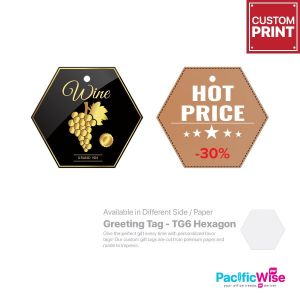 Customized Printing Greeting Tag (TG6-Hexagon)