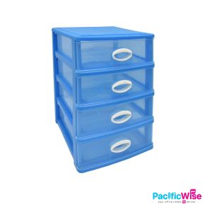 Desktop Drawer Plastic Clearview/Paparan Jelas Plastik Laci Desktop/File Filing (4 Tier)