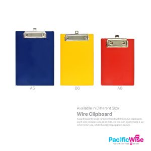 PVC Clip Board (Wire Clip)