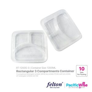 Felton Rectangular 3 Compartments Container (RT-1200S-3)