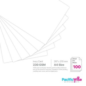 A4/Ivory Card/Kad Gading 230gsm/Card Stock Paper (100'S)