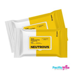 Sanitizing Wipes/Neutrovis/Tisu Sanitasi/Tisu basah/Alcohol Anti-Bacterial/Wet Tissue/Tissue Paper (1 Packet x 50 Sheets)