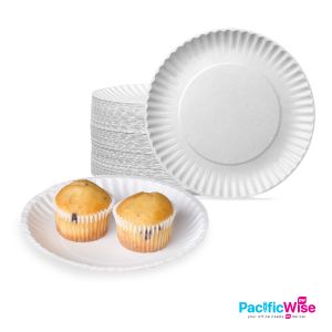 Paper Plate/White/Disposable Plate/Plat Kertas/7in/9in (20'S)