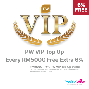 PW VIP Top Up Value (FREE Additional 6%)