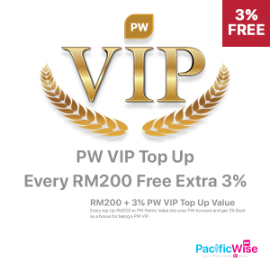 PW VIP Top Up Value (FREE Additional 3%)