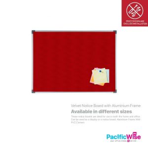 Velvet Notice Board with Aluminium Frame