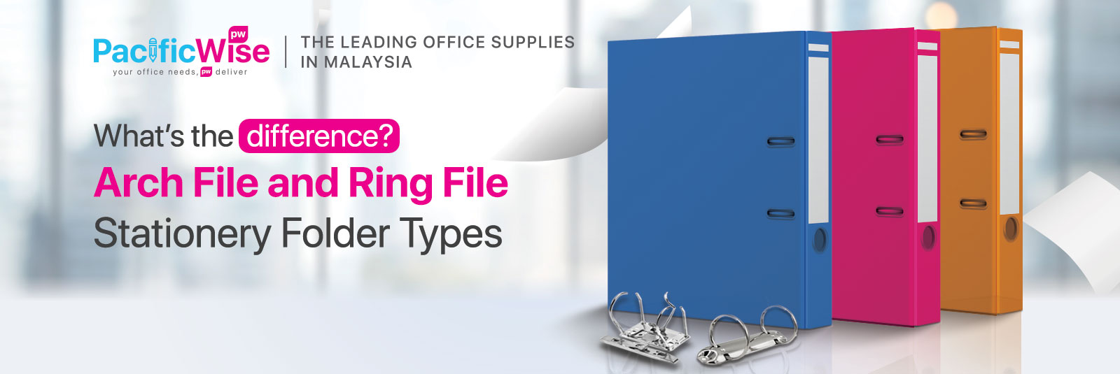 Arch File and Ring File stationery folder types Whats the difference?
