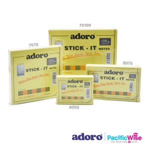 Sticky Note/Adoro/Nota Melekit/Removable/Stick-it Note/Yellow Colour (4 Sizes)