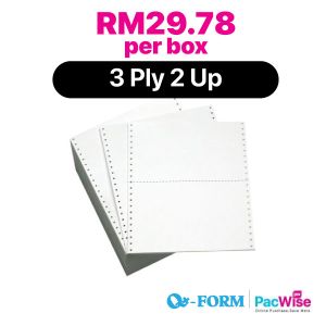 3 Ply 2 Up Computer Form/QForm/Kertas Komputer/9.5" x 11"