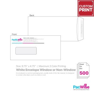 Customized Printing White Envelope 9.75" x 4.75"