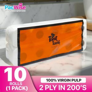 Toilet Roll/TarikTarik/Gulung Tisu Tandas/2 Ply Tissue Paper/Virgin Pulp (10 Rolls x 200 Sheets)