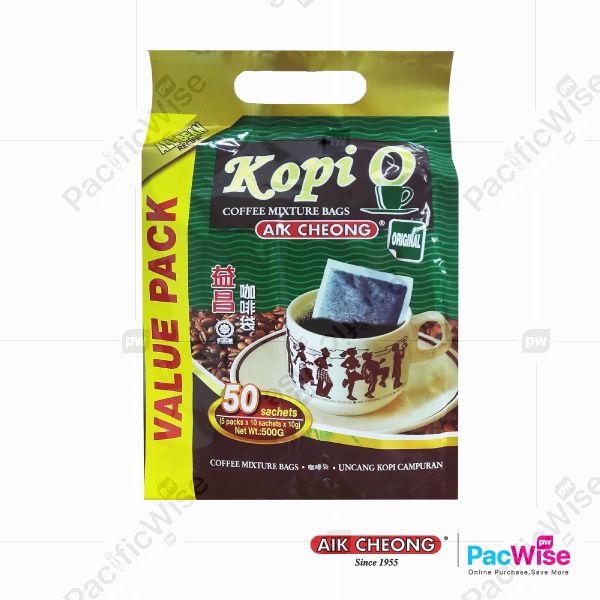 Kopi O Sachet/AIK CHEONG/Black Coffee /500g (10g x 50sachets)