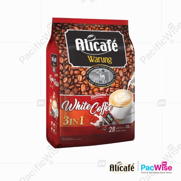 White Coffee/Alicafe Warung/3 in 1/Kopi Putih/Classic/560g (20g x 28sachets)