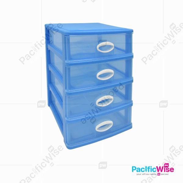 Desktop Drawer Plastic Clearview/Paparan Jelas Plastik Laci Desktop/File Filing (4 Tier)
