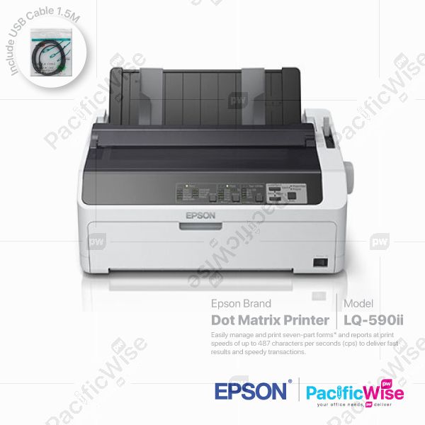 Epson Dot Matrix Printer LQ-590ii+USB Cable (1.5M)