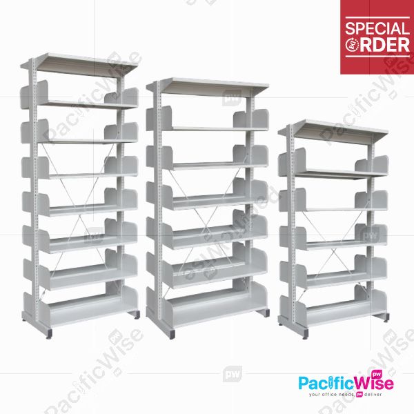 Book Rack/Library Rack/S325W/S326W/S327W/Rak Perpustakaan/Double Sided without Side Panel/5 Level/6 Level/7Level
