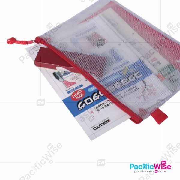 Zipper Mesh Bag PVC/Beg Zipper Mesh PVC/Holder Filing (A5/A4/A3)