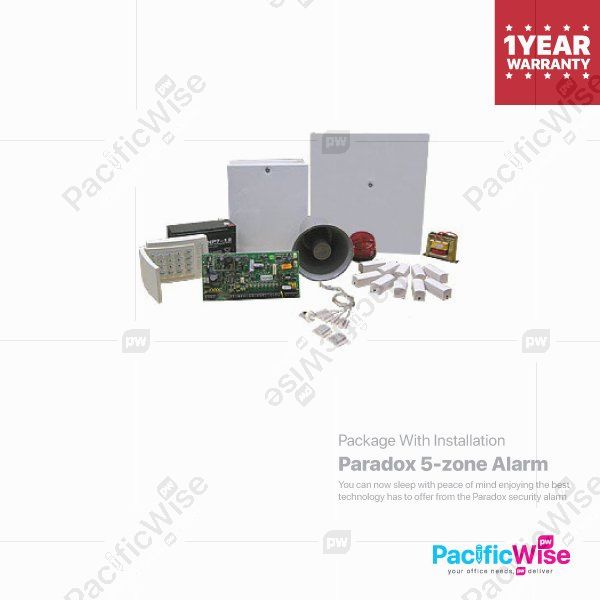 Paradox 5-zone Alarm Package With Installation (Canada Brand)