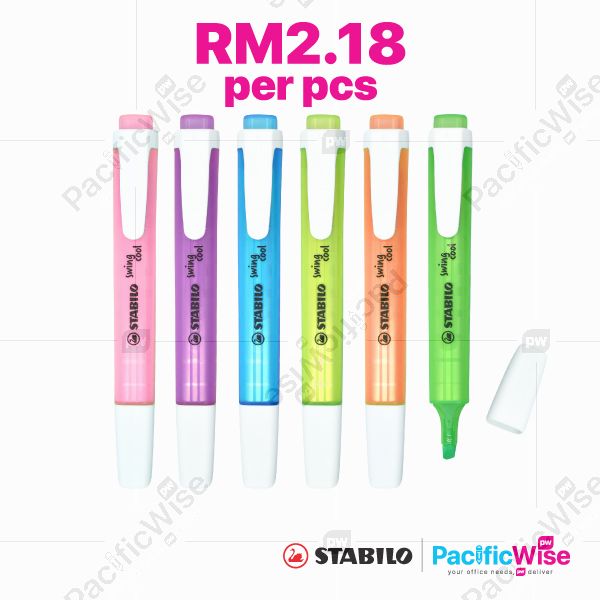 Stabilo/Highlighter/Penyorot/Writing Pen/Swing Cool/1.0-4.0mm