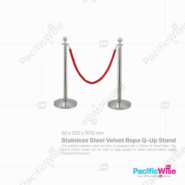 Stainless Steel Velvet Rope Q-Up Stand