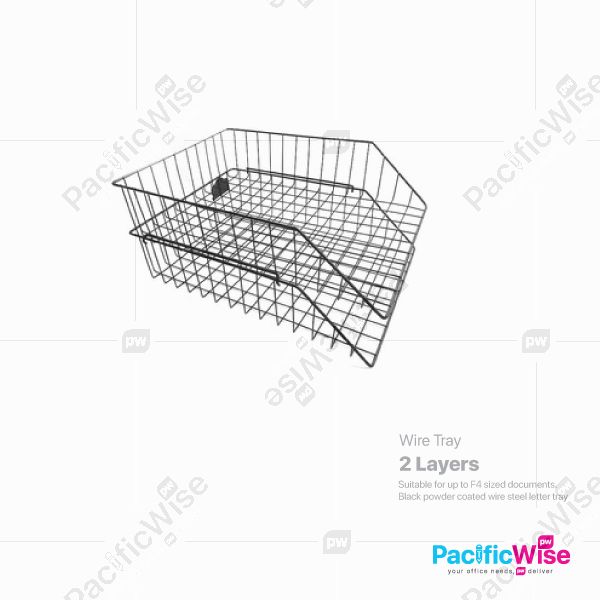 Letter Tray/Tray Wire 2 Tier/Dulang Surat 2 Tingkat/File Filing (2'S/Set)
