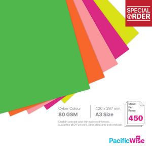 A3/Colour Paper/Kertas Warna 80gsm/Fluorecent Colour/Copier Paper (450'S)